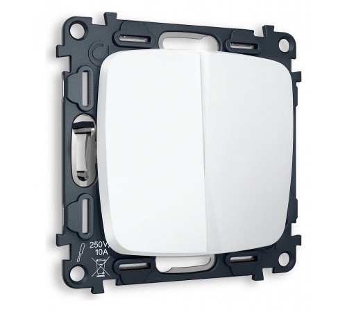 Выключатель проходной двухклавишный без рамки Ambrella Volt MO123020 Quant