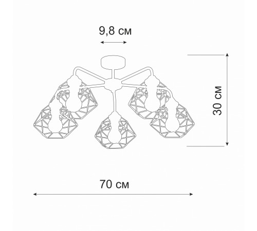 Люстра на штанге Vitaluce V4258-0/5PL V4258