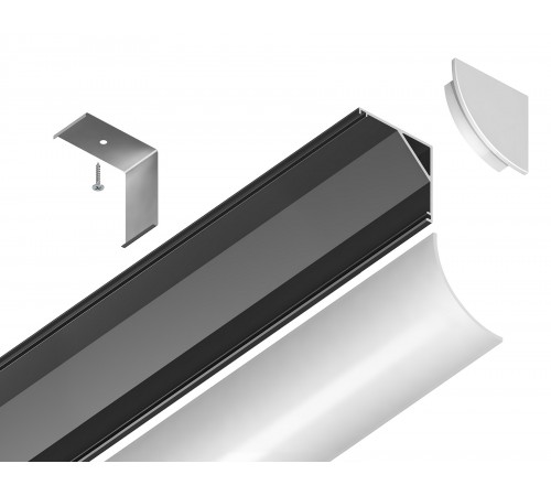 Профиль накладной угловой внутренний Ambrella Light GP2100BK GP