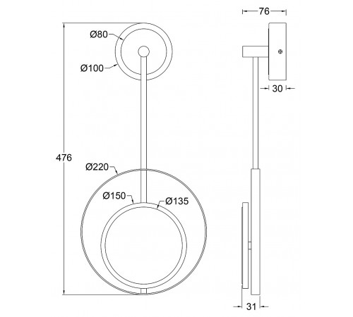 Бра Escada 10206/SG LED Black/Gold Hypnosis