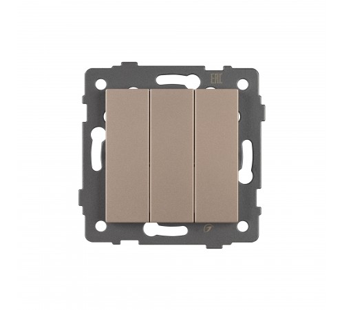 Выключатель трехклавишный без рамки Arlight 49899 SWT