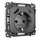 Розетка с заземлением и 2хUSB type A и C, без рамки Ambrella Volt MO660010 Quant