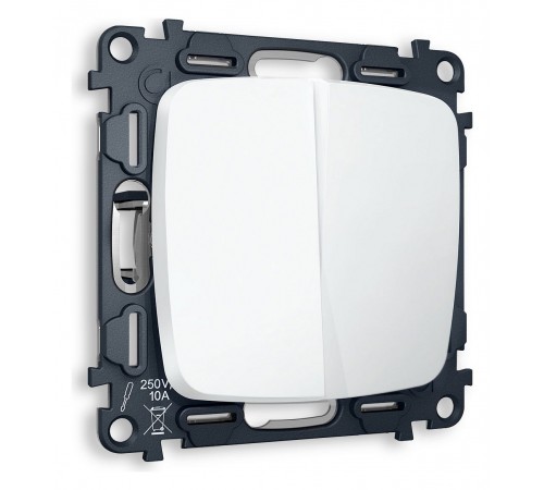 Выключатель двухклавишный без рамки Ambrella Volt MO123010 Quant