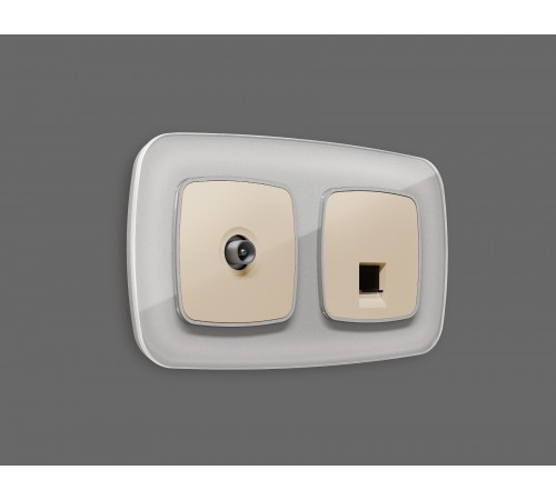 Накладка для ТВ-розетки Ambrella Volt OP3130 Quant