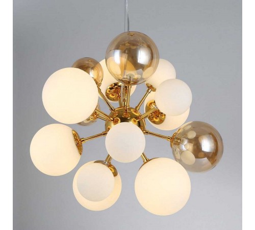 Подвесная люстра LUMINA DECO LDP 8565-10/16 GD+TEA Galaksida