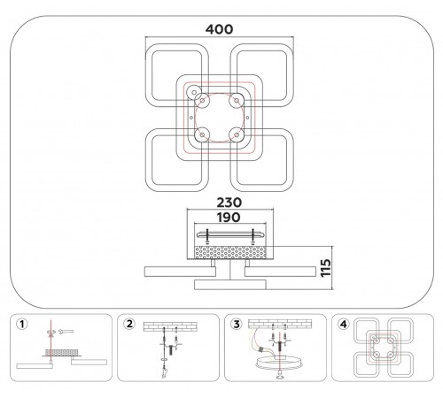 Потолочная люстра Ambrella Light FA3861 FA
