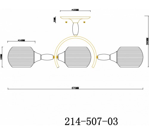Люстра на штанге Velante 214-507-03