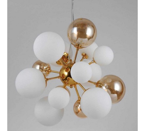 Подвесная люстра LUMINA DECO LDP 8565-10/16 GD+TEA Galaksida