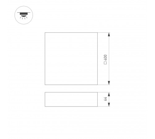 Накладной светильник Arlight 034797 QUADRO