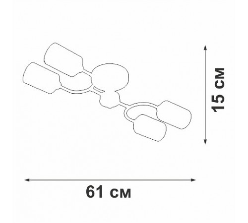 Потолочная люстра Vitaluce V2822-1/4PL V2822