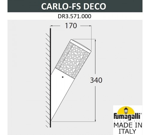 Светильник на штанге Fumagalli DR3.571.000.WXU1L Carlo Deco