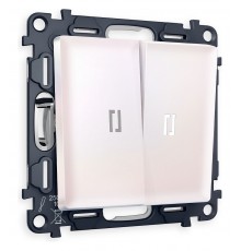 Выключатель проходной двухклавишный с подсветкой Ambrella Volt MA204035 Quant