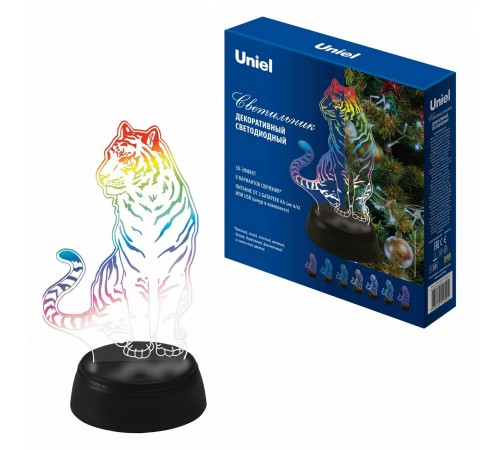Зверь декоративный ULI-M507 RGB/3AA TIGER/BLACK UL-00008402