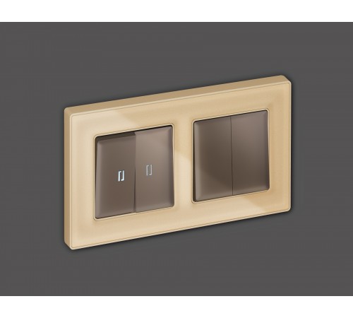 Клавиши для выключателя двухклавишного c подсветкой Ambrella Volt AP6340 Quant