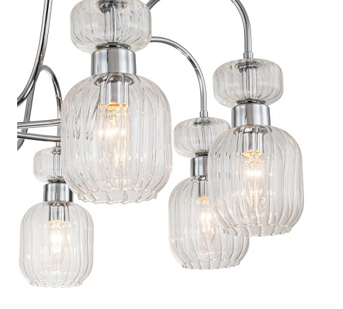 Люстра на штанге Escada 1141/8PL Chrome/Clear Gloss