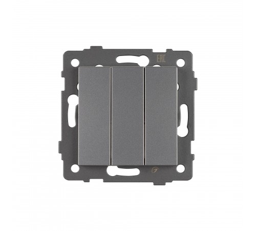 Выключатель трехклавишный без рамки Arlight 49898 SWT