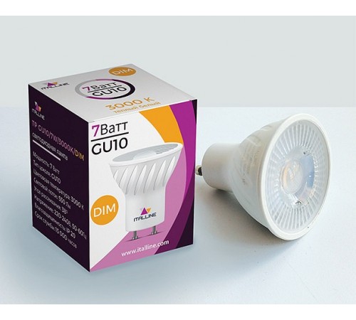 Лампа светодиодная Italline TP GU10/7W/3000K DIM TP