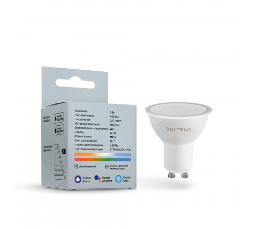 Лампа светодиодная с управлением через Wi-Fi Voltega 2426 Wi-Fi bulbs