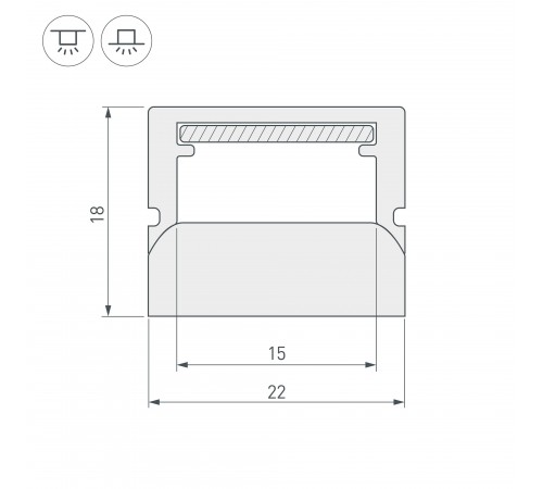 Профиль Arlight 023290 WPH-FLOOR22-2000