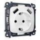 Розетка с заземлением и 2хUSB type A, без рамки Ambrella Volt MO129010 Quant