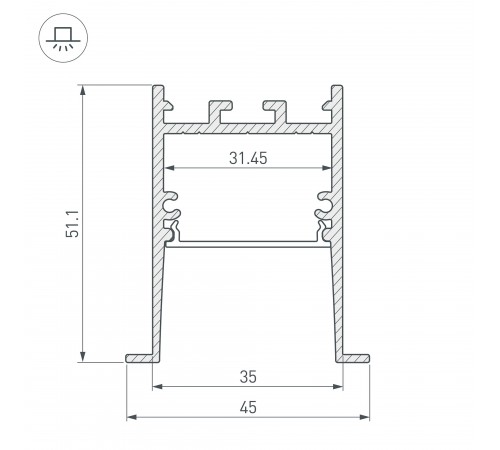 Профиль встраиваемый Arlight 031767 SL-COMFORT