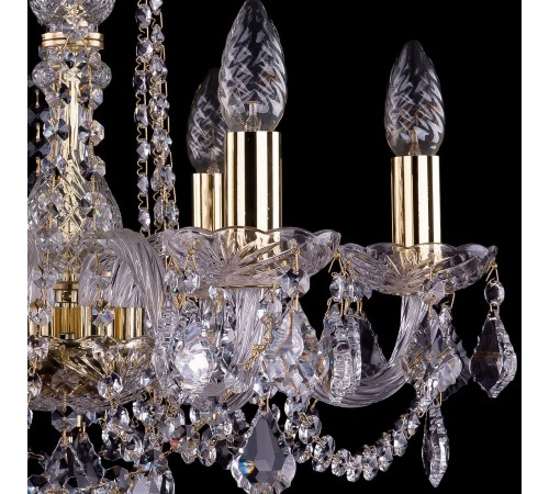 Подвесная люстра Bohemia Ivele Crystal 1402/6/160/G/Leafs 1402