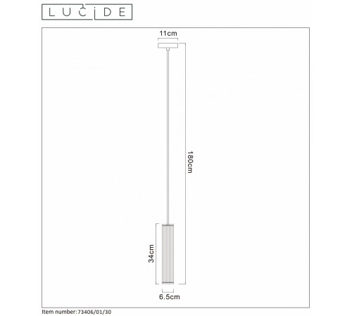 Подвесной светильник Lucide 73406/01/30 Lionel