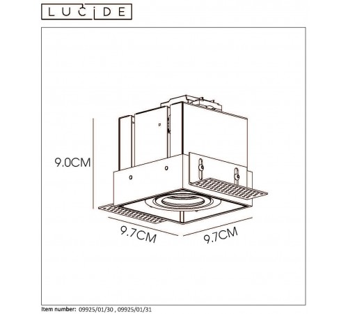 Встраиваемый светильник Lucide 09925/01/31 Trimless