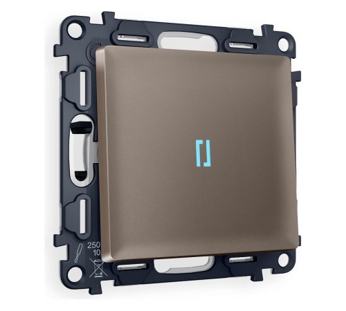 Выключатель одноклавишный с подсветкой без рамки Ambrella Volt MA632020 Quant