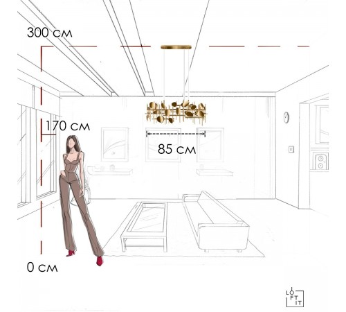 Подвесной светильник Loft it 10396/850R Escama