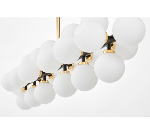 Люстра на штанге LUMINA DECO LDP 6033-24 BK+GD MARSIADA