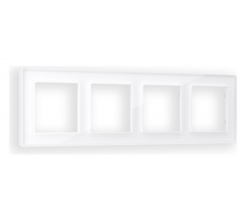 Рамка на 4 поста Ambrella Volt AF330104 Platos Стекло органическое