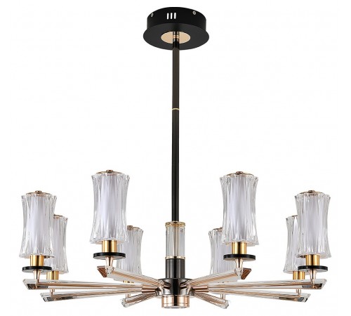 Люстра на штанге Indigo 13038/8R Black Grandioso