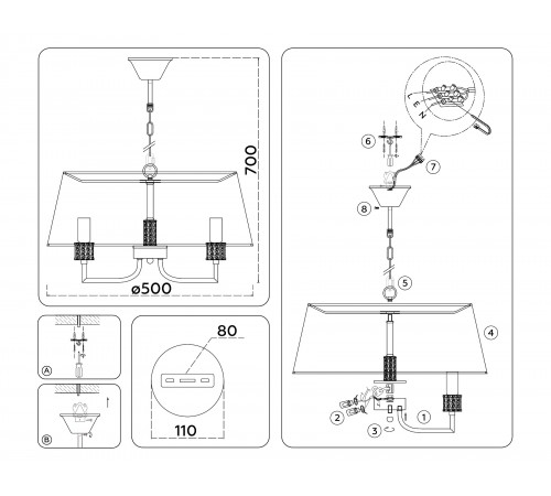 Подвесной светильник Ambrella Light LH71211 HIGH LIGHT