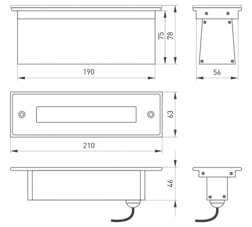 Встраиваемый светильник Arlight 034827 Line tilt