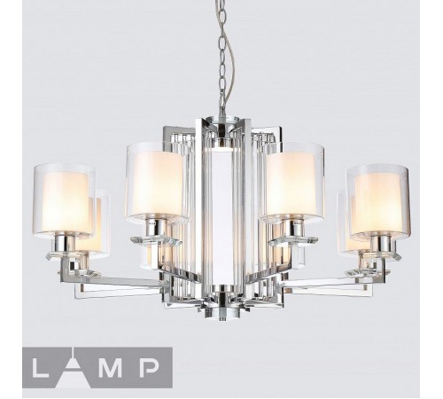 Подвесная люстра iLamp RM6201-8 CR+CL King