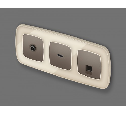 Накладка для ТВ-розетки Ambrella Volt OP6430 Quant