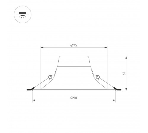 Встраиваемый светильник Arlight 036610 BLIZZARD