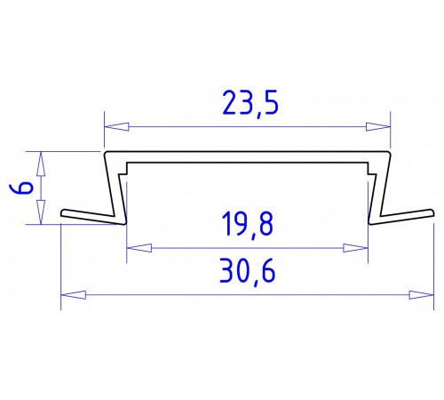 Профиль встраиваемый Ambrella Light GP1100WH GP