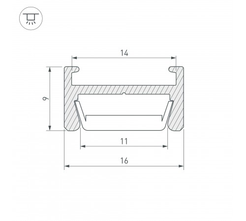 Профиль накладной Arlight 026458 MIC