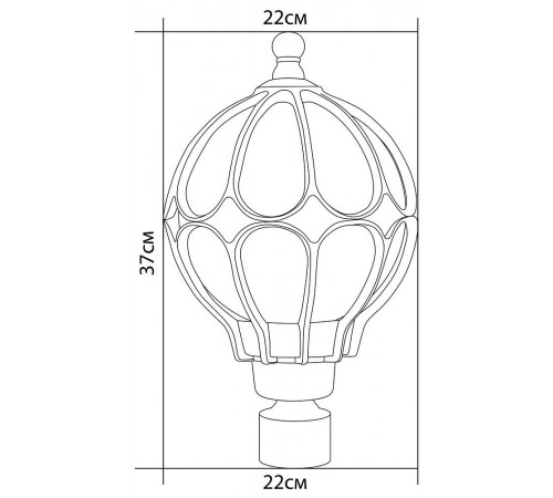 Наземный низкий светильник Feron 11360 Сфера
