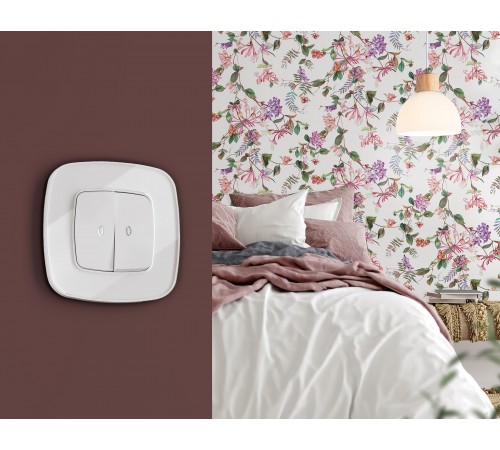 Клавиши для выключателя двухклавишного c подсветкой Quant OP1240