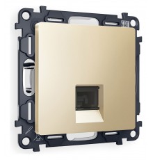 Розетка Ethernet RJ-45 и со шторками, без рамки Ambrella Volt MA612010 Quant