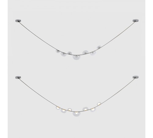 Светильник подвесной Crystal Lux BOSQUE SP7 L3000 GREY/TRANSPARENT