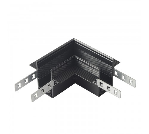 Соединитель для магнитного встраиваемого шинопровода для ГКЛ12,5 мм угловой Crystal Lux CLT 0.223 11 BL