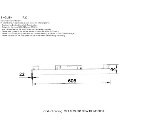 Светильник трековый магнитный Crystal Lux CLT 0.33 001 30W BL M3000K