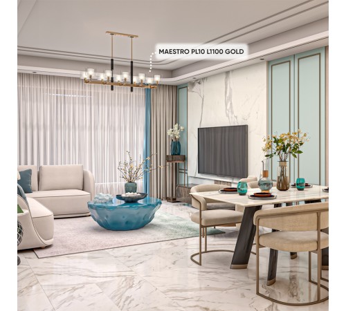 Люстры Crystal Lux MAESTRO SP-PL10 L1100 GOLD