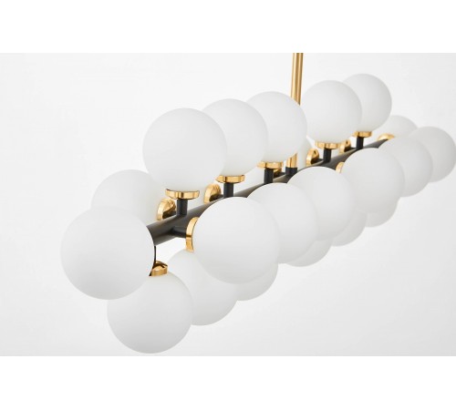 Люстра на штанге LUMINA DECO LDP 6033-24 BK+GD MARSIADA