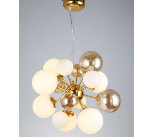 Подвесная люстра LUMINA DECO LDP 8565-10/16 GD+TEA Galaksida