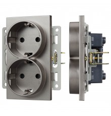 Розетка двойная с заземлением, без рамки Arlight 43766 SCT